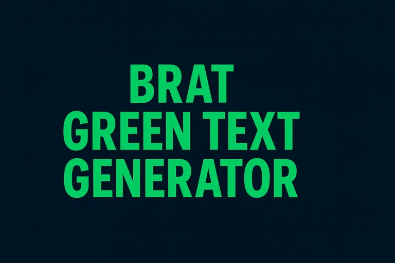 Brat Generator Green – Drama-Dripping Glow-Up